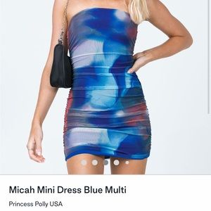 princess polly blue mini dress